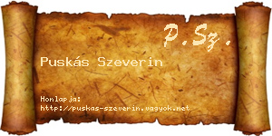 Puskás Szeverin névjegykártya